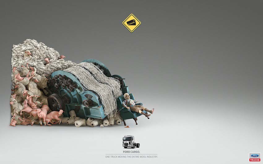 111111111111 دنیای نو - طراحی کمپین تبلیغاتی برای کامیون های فورد از شرکت Blue hive