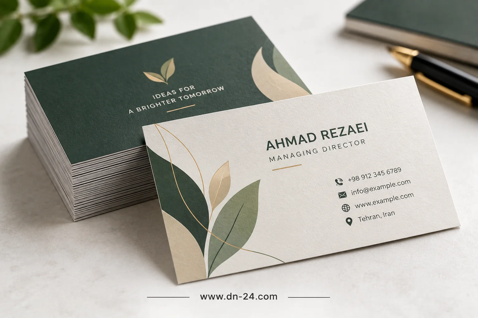 کارت ویزیت سلفون مات؛ ظاهر کم‌بازتاب و طراحی ساده
